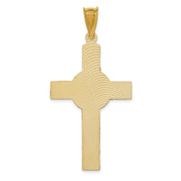 14K w/Rose and White Rhodium Iona Crucifix Cross Pendant-K5546