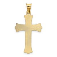14k Polished Satin and D/C Crucifix Pendant-K5551