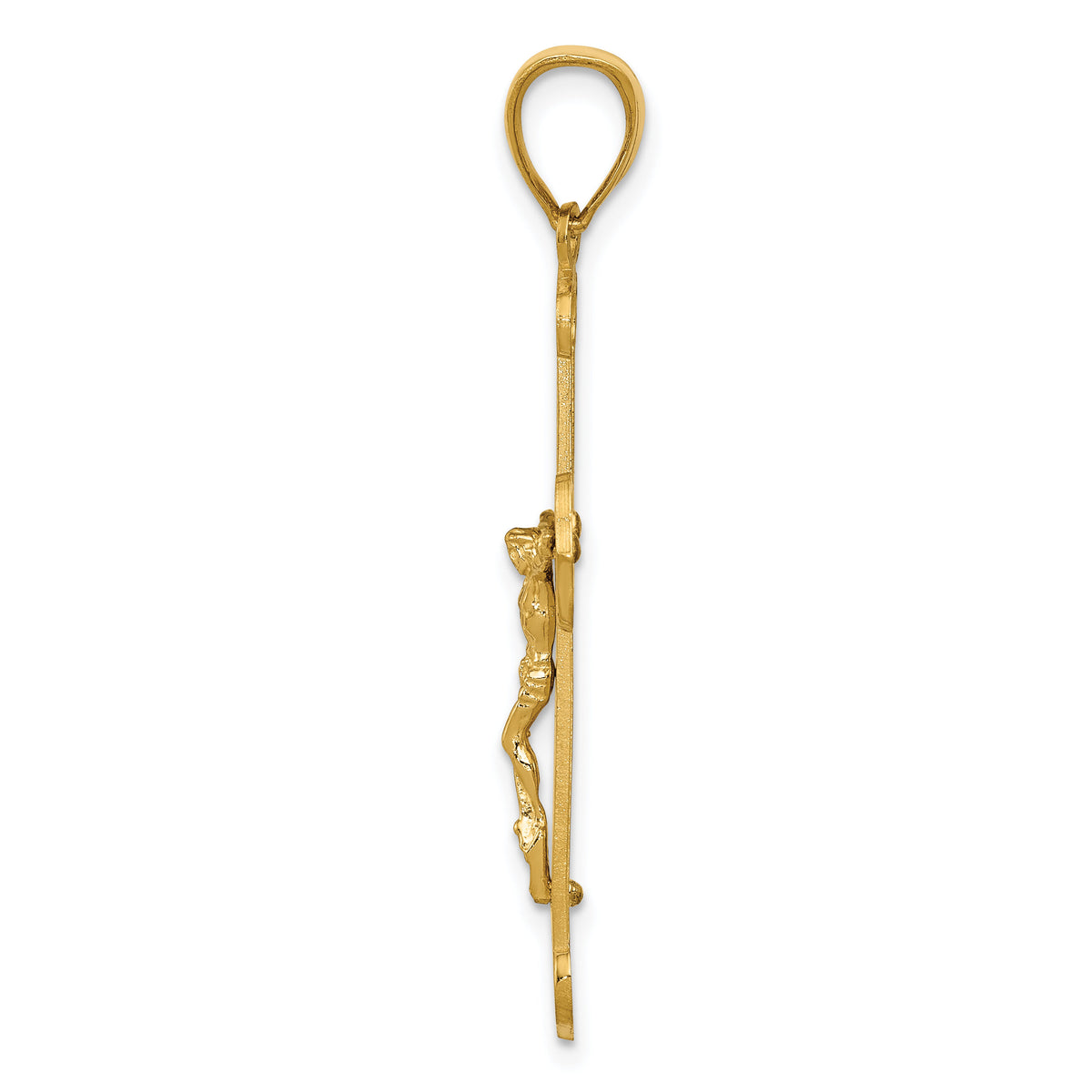 14K Polished Crucifix Pendant-K5565