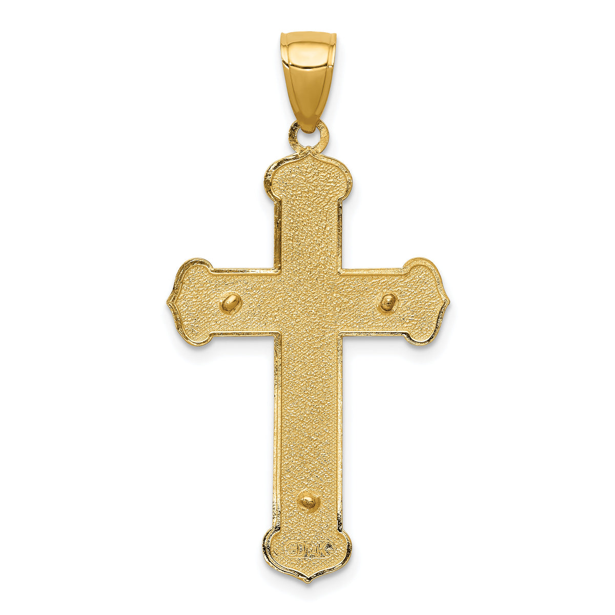 14K Polished Crucifix Pendant-K5565
