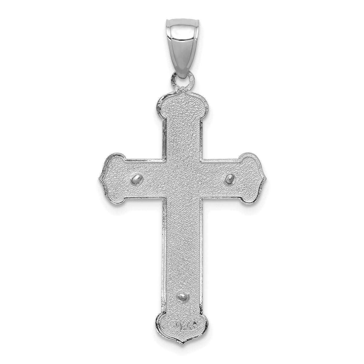 14K White Gold Polished Crucifix Pendant-K5565W