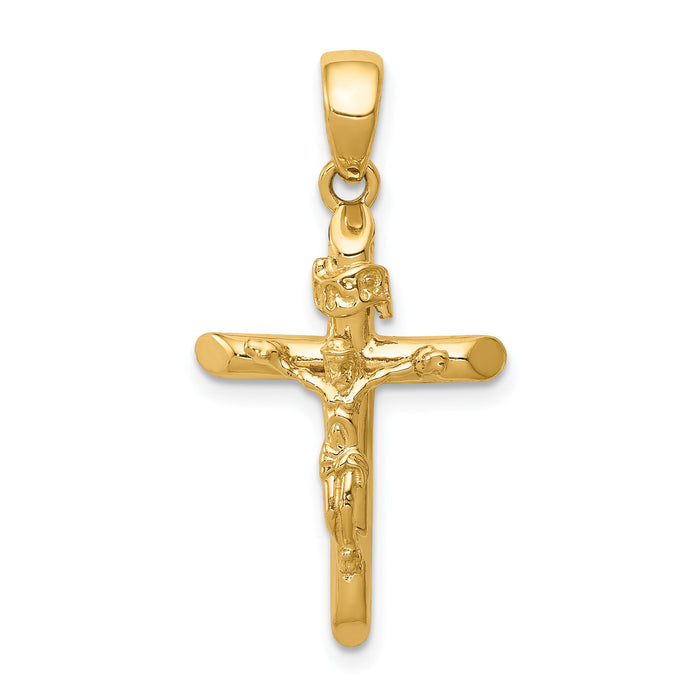 14K Polished Crucifix Cross Pendant-K5566