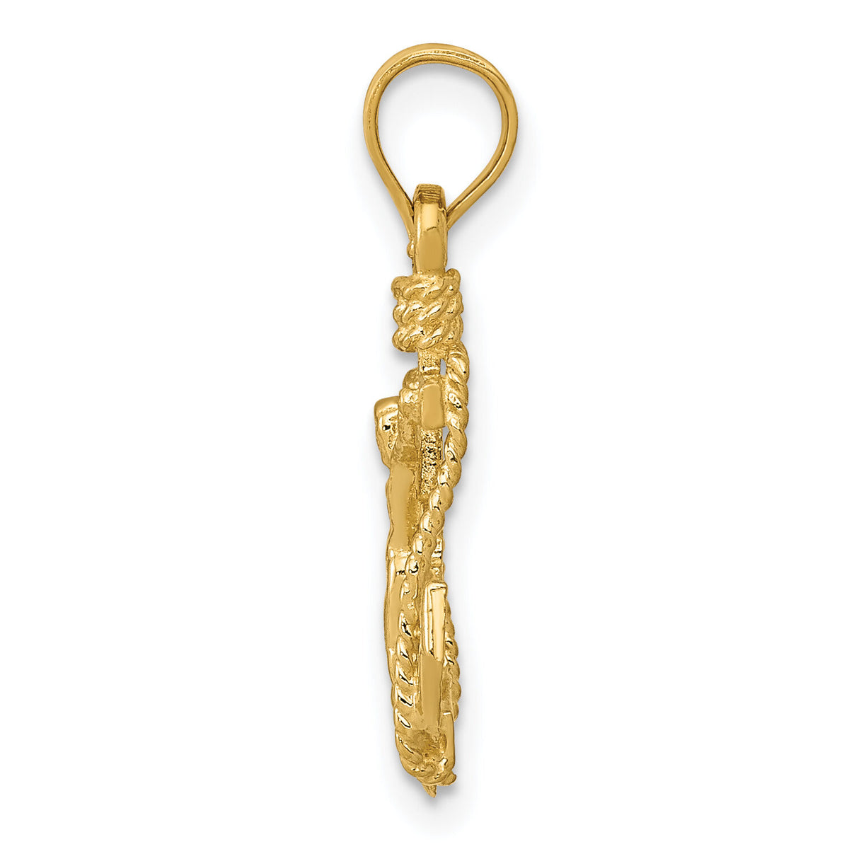 14k Polished Mariner Crucifix Pendant-K5578