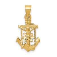 14k Polished Mariner Crucifix Pendant-K5578