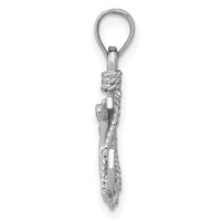 14k White Gold Polished Mariner Crucifix Pendant-K5579