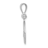 14k White Gold Claddagh Charm-K558
