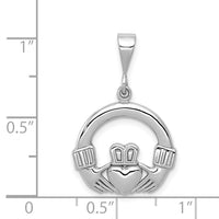 14k White Gold Claddagh Charm-K558