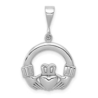 14k White Gold Claddagh Charm-K558
