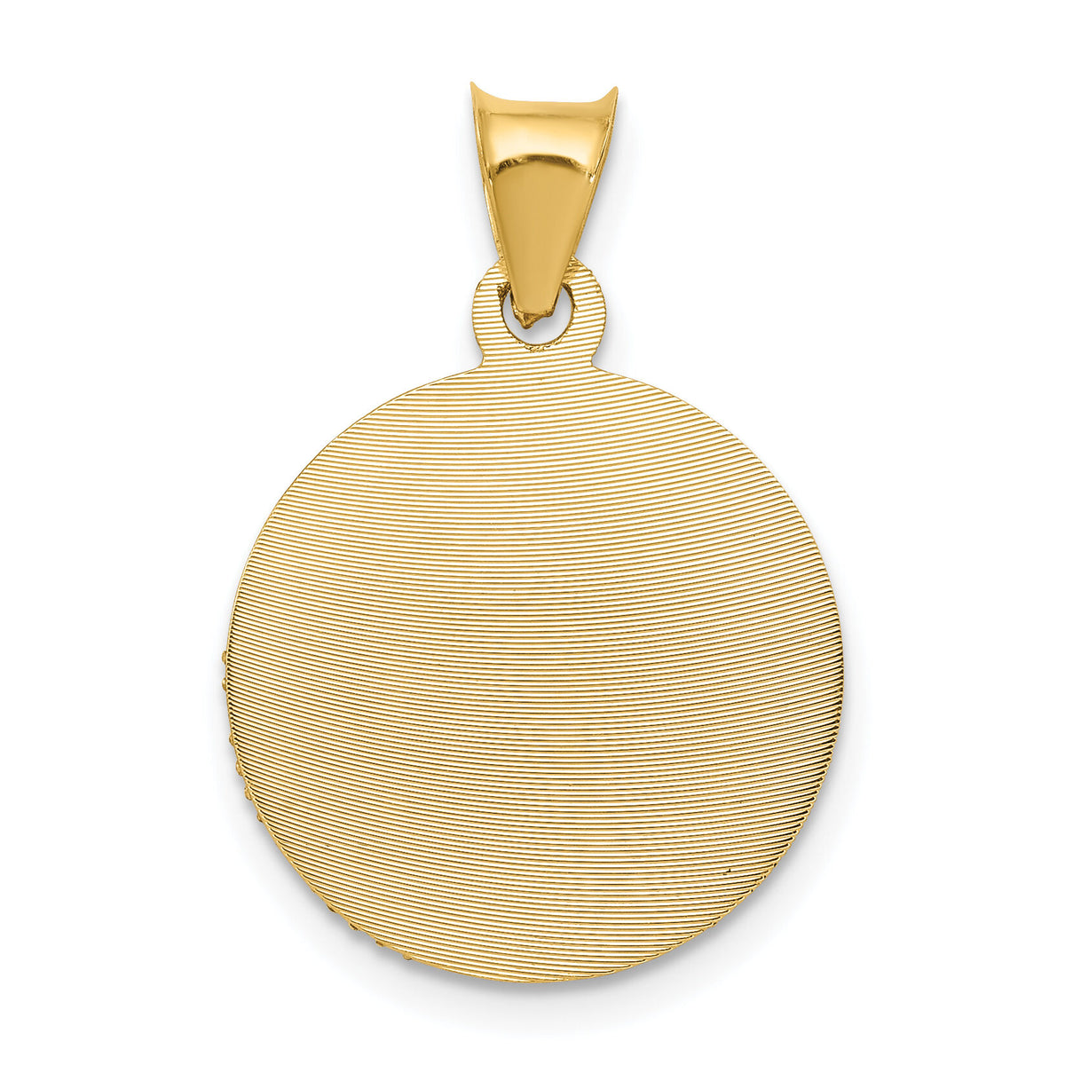 14K w/Rose and White Rhodium D/C Sagrado Corazon Pendant-K5600