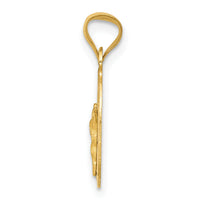 14K Polished D/C Corpus Oval Pendant-K5606