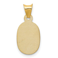 14K Polished D/C Corpus Oval Pendant-K5606