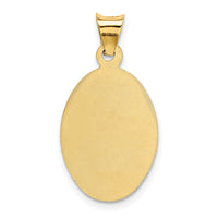 14K Polished D/C Corpus Oval Pendant-K5607