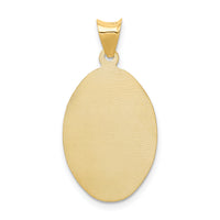 14K Polished D/C Corpus Oval Pendant-K5608