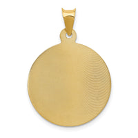 14K Polished D/C Corpus Circle Pendant-K5616