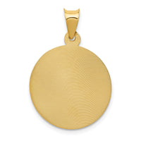 14K Polished D/C Corpus Circle Pendant-K5617