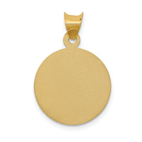 14K Polished D/C Corpus Circle Pendant-K5618
