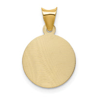 14K Polished D/C Corpus Circle Pendant-K5619