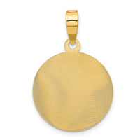 14K Polished D/C Lady Of Guadalupe Circle Pendant-K5626
