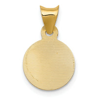 14K Polished D/C Lady Of Guadalupe Circle Pendant-K5629