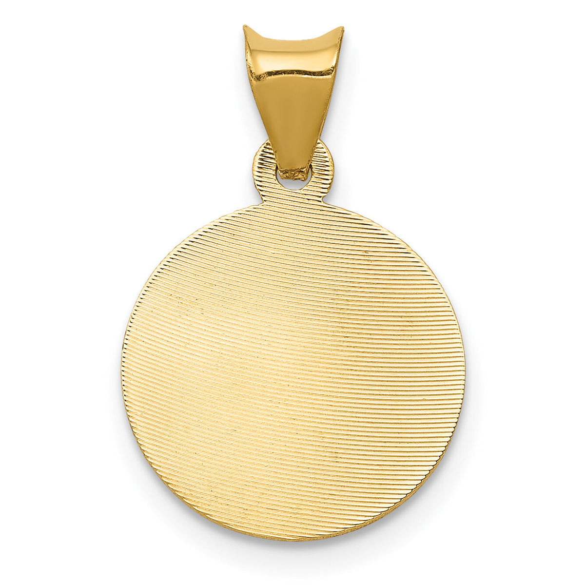 14K Polished D/C Lady Of Guadalupe Circle Pendant-K5630
