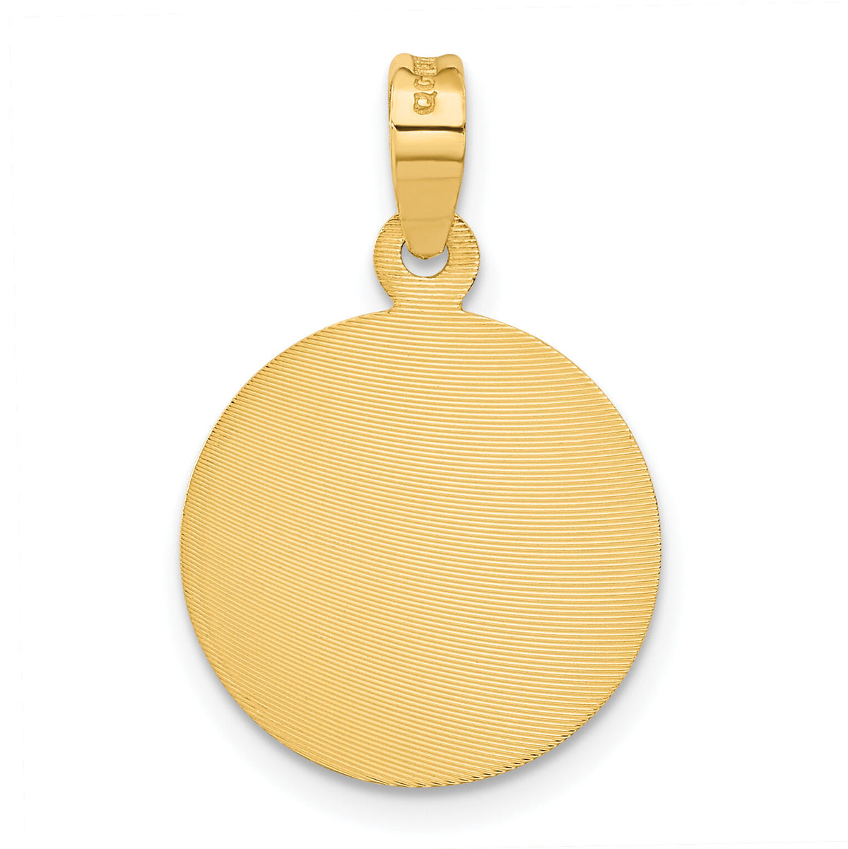 14K Polished D/C Lady Of Guadalupe Circle Pendant-K5631