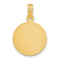 14K Polished D/C Lady Of Guadalupe Circle Pendant-K5631