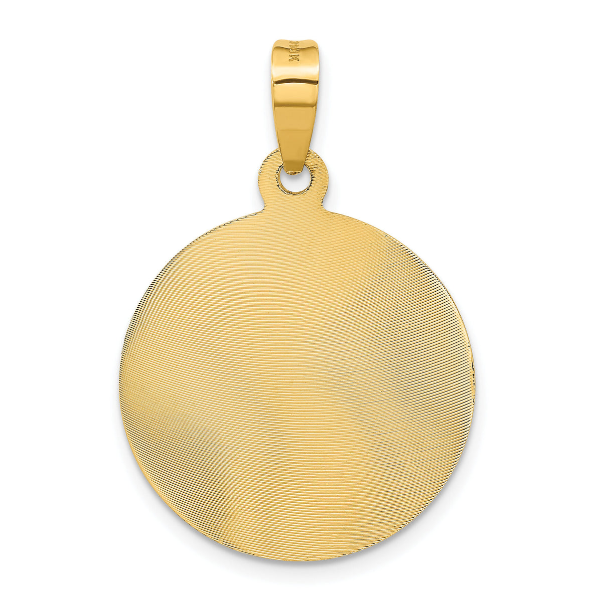 14K Polished D/C Lady Of Guadalupe Circle Pendant-K5632