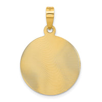 14K Polished D/C Lady Of Guadalupe Circle Pendant-K5632