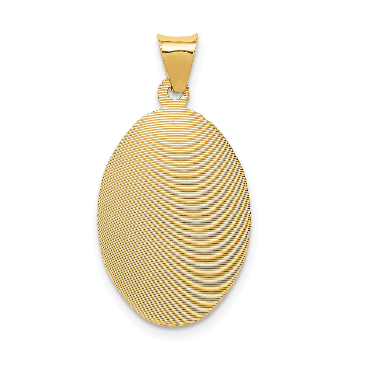 14K Polished D/C  Lady Of Guadalupe Oval Pendant-K5634