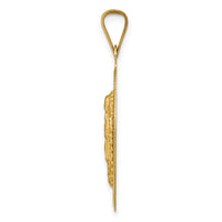 14K Polished D/C  Lady Of Guadalupe Oval Pendant-K5635