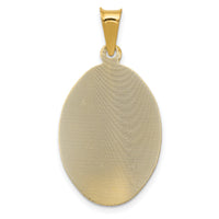 14K Polished D/C  Lady Of Guadalupe Oval Pendant-K5635