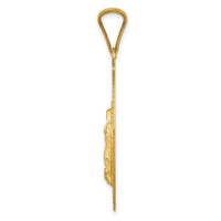 14K Polished D/C  Lady Of Guadalupe Oval Pendant-K5636