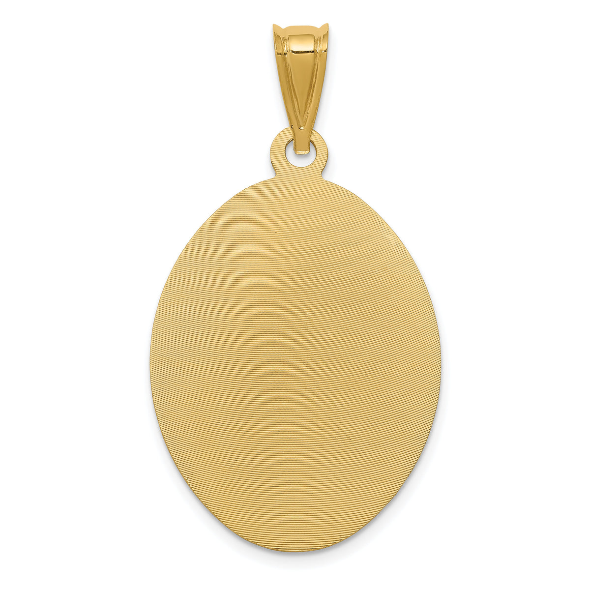 14K Polished D/C  Lady Of Guadalupe Oval Pendant-K5636