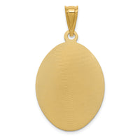 14K Polished D/C  Lady Of Guadalupe Oval Pendant-K5636