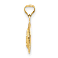 14K w/Rhodium D/C Lady Of Guadalupe Oval Pendant-K5637