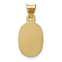 14K w/Rhodium D/C Lady Of Guadalupe Oval Pendant-K5637
