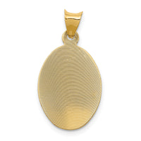 14K w/Rhodium D/C Lady Of Guadalupe Oval Pendant-K5638