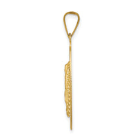 14K w/Rhodium D/C Lady Of Guadalupe Oval Pendant-K5639