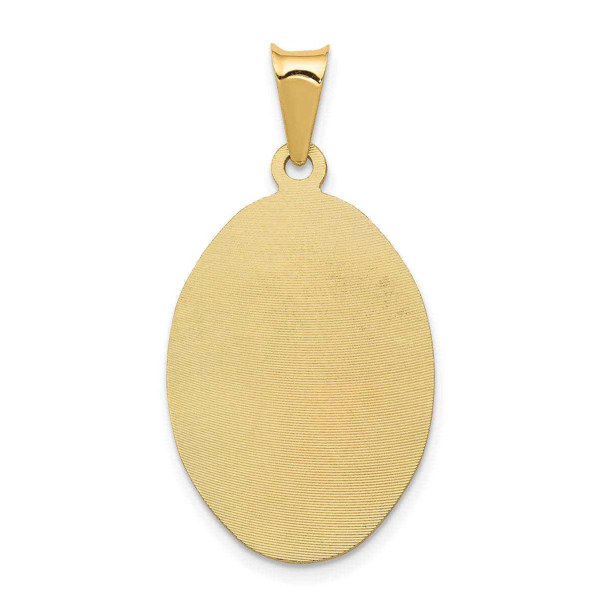 14K w/Rhodium D/C Lady Of Guadalupe Oval Pendant-K5639