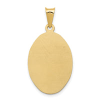 14K w/Rhodium D/C Lady Of Guadalupe Oval Pendant-K5639