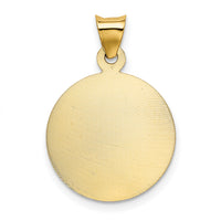 14K w/Rhodium Polished D/C Lady Of Guadalupe Circle Pendant-K5640