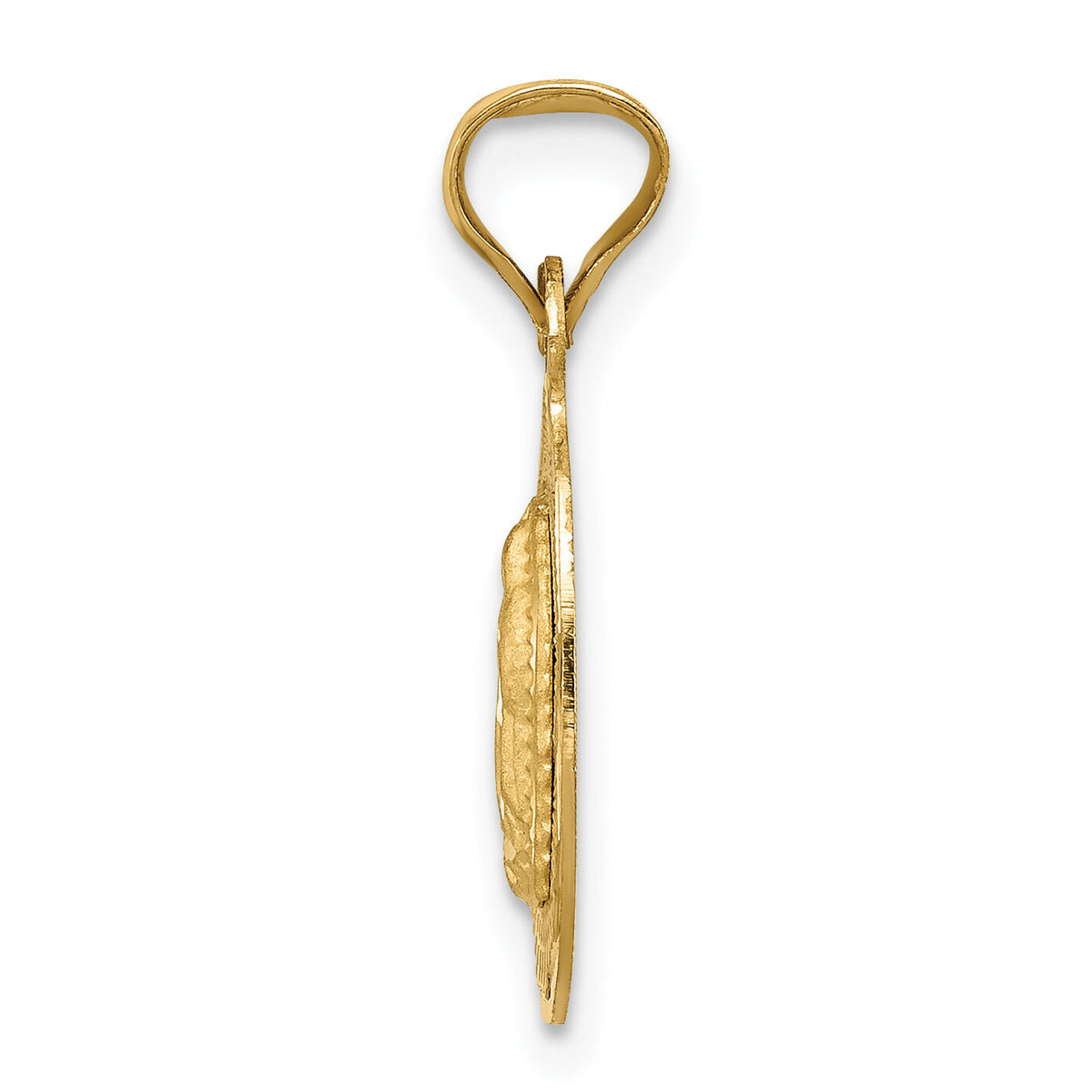 14K Polished D/C Lady Of Guadalupe Oval Pendant-K5643
