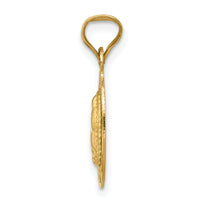 14K Polished D/C Lady Of Guadalupe Oval Pendant-K5643
