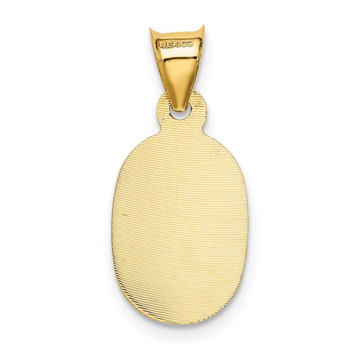 14K Polished D/C Lady Of Guadalupe Oval Pendant-K5643