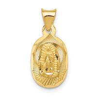 14K Polished D/C Lady Of Guadalupe Oval Pendant-K5643