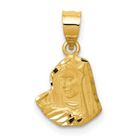 14K Satin D/C Mary Pendant-K5652