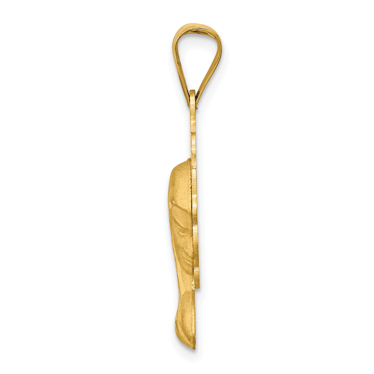 14k Satin and Polished Mary Pendant-K5654