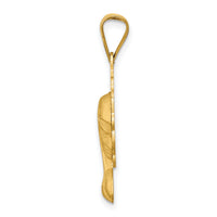 14k Satin and Polished Mary Pendant-K5654