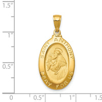 14k Saint Anthony Oval Medal Solid Pendant-K5656