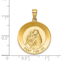 14k Saint Anthony Large Round Medal Pendant-K5657